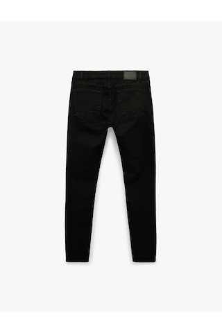 Koton Pamuklu Normal Bel Cepli Skinny Push Up Denim Pantolon - Skinny Push Up Fit Jean Siyah 7wam40234nd