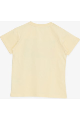 Breeze Girls & Boys Erkek Çocuk Tişört Yazı Baskılı 8-14 Yaş, Sarı-sarı Sarı