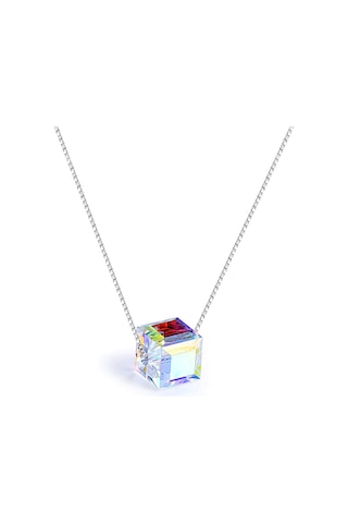Brezza Lusso Jewelry Gümüş Swarovski Taşlı Kadın Küp Gümüş Kolye 45 CM