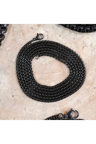 Chavin 75 Cm. Uzun Siyah 2 Mm. Erkek Çelik Zincir Df17 (478255367)
