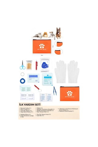Premium Kamp Seyahat Günlük Dolaşım Piknik Evcil Hayvan Kedi Köpek İlk Yardım Seti Çantası