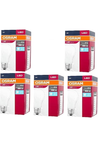 Osram Led Value Ampul Beyaz Işık 8.5 W 60watt 5 Adet