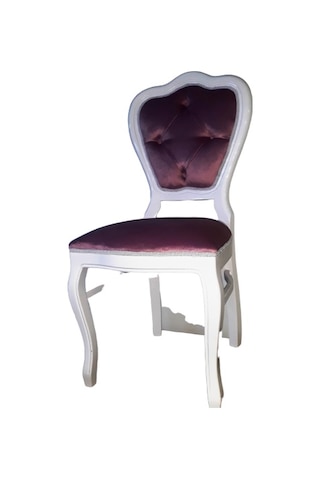 Sandalye Lükens ASLAN Klasik Model Kayın İskelet Parlak Beyaz babyface kumaş Oluklu El Yapım