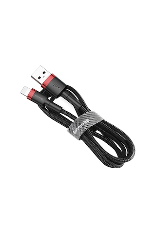 Baseus CALKLF-C19 Cafule 1.5 A Lightning Şarj Kablosu Siyah 2 M