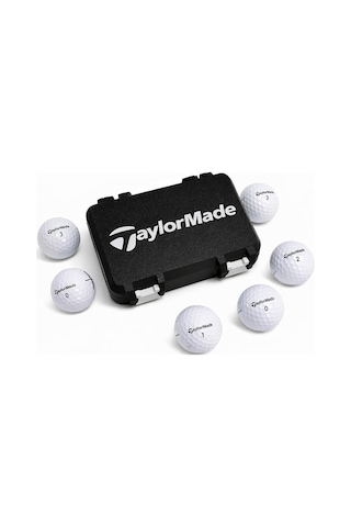 6 Lı Golf Topu Saklama Kutusu Kapaklı Sert Plastik Taşıma Organizer Box Siyah Çok Renkli