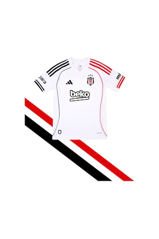 Lisanslı Adidas Beşiktaş Forma 25-26 Sezon Beyaz Çocuk Forması Uv Kutu