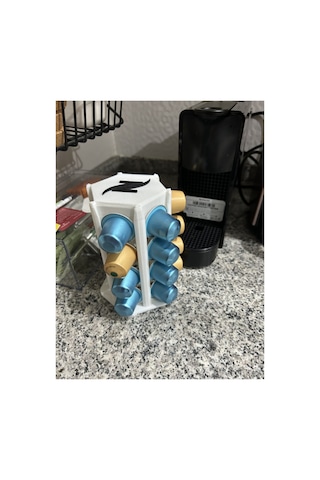 Kapsül Kahve Standı Dekoratif Çok Amaçlı Beyaz Nespresso Uyumlu