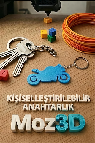 İsimli Motosiklet Anahtarlık Çok Renkli
