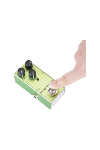 Novahub Alüminyum Gitar Overdrive Pedalı Vintage True Bypass 9.1x3.2cm Yeşil
