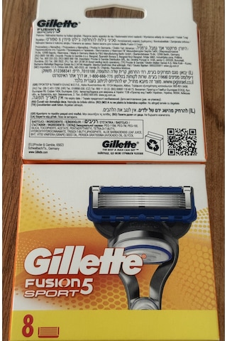 Gillette Fusion5 Sport 8 Li X 2 Adet / Toplam 16 Adet