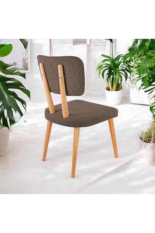 Polly Ahşap Sandalye Kahverengi 4 Adet