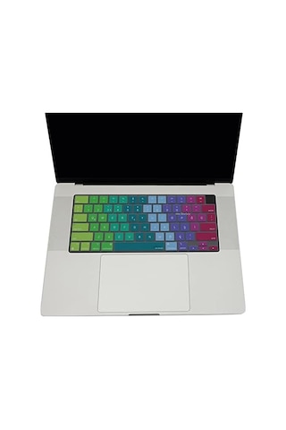 Macbook Türkçe Q Klavye Koruyucu Us Amerikan Return Enter Uyumlu M1-m5 A2681 A3113 A3240 A3449 A2941 A3241 A2442 A2779 A3426 A3434 A2485 A3429 Silikon Keyboard Cover Pembe Yeşil