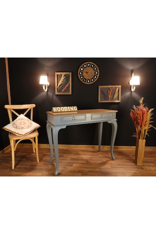 Wooding 100 Cm Çekmeceli Masif Gri Naturel Dresuar (548587869) Gri