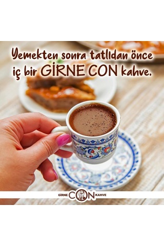 Girne Con Kahve Çifte Kavrulmuş Türk Kahvesi, Gold Label, 125 Gram, Öğütülmüş,%100 Arabica, Kıbrıs Üretim