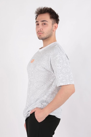 Cazador 4176 Erkek Bisiklet Yaka T-shirt Beyaz