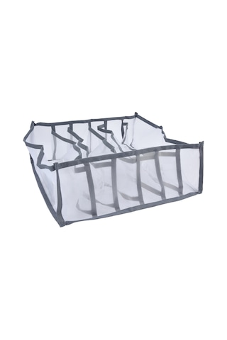 Skycity Nylon Mesh Organizer: Çok Amaçlı Giyim Depolama Kutusu, Katlanabilir, Bölmeli, Hava Geçirgen, Sıcak Ve Çorap İçin Gri 6 Bölmeli Çok Renkli
