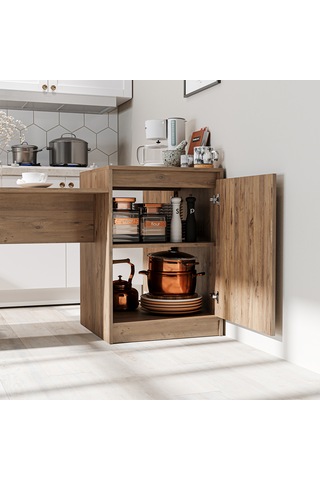 Milano Bar Masası Dolaplı Yüksek Mutfak Yemek Masa , Mutfak Adası