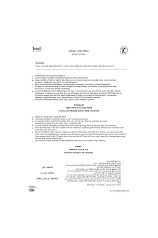 Tensil Akne Karşıtı Serum Bitkisel Sivilce Losyonu 20 ML