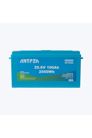 Antfea 25.6v 100ah Abs Lityum Akü Lifepo4 + 200w Esnek Güneş Paneli