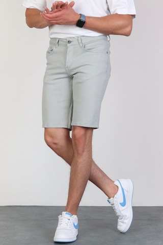 HLT Jeans Erkek Baby Blue Slim Kesim Comfort Likralı Esnek Jeans Şort Thomas-Baby Blue 001