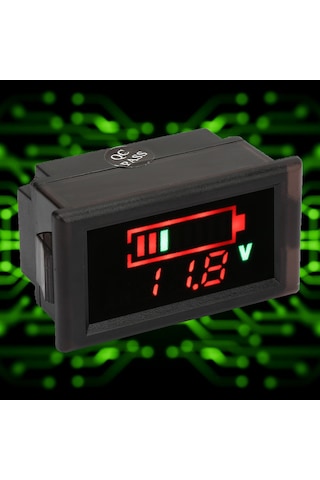 Ximistore9 Su Geçirmez Elektrikli Araç Akıllı Göstergesi - Gerçek Zamanlı Voltaj, Akım Yüzdesi Ve Pil Seviyesi Gösterici Dc 6-120v