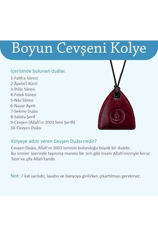 Boyun Cevşeni - Bordo Renk Altın