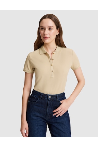 Pierre Cardin Kadın Bej Tişört Basic 50325456-vr011