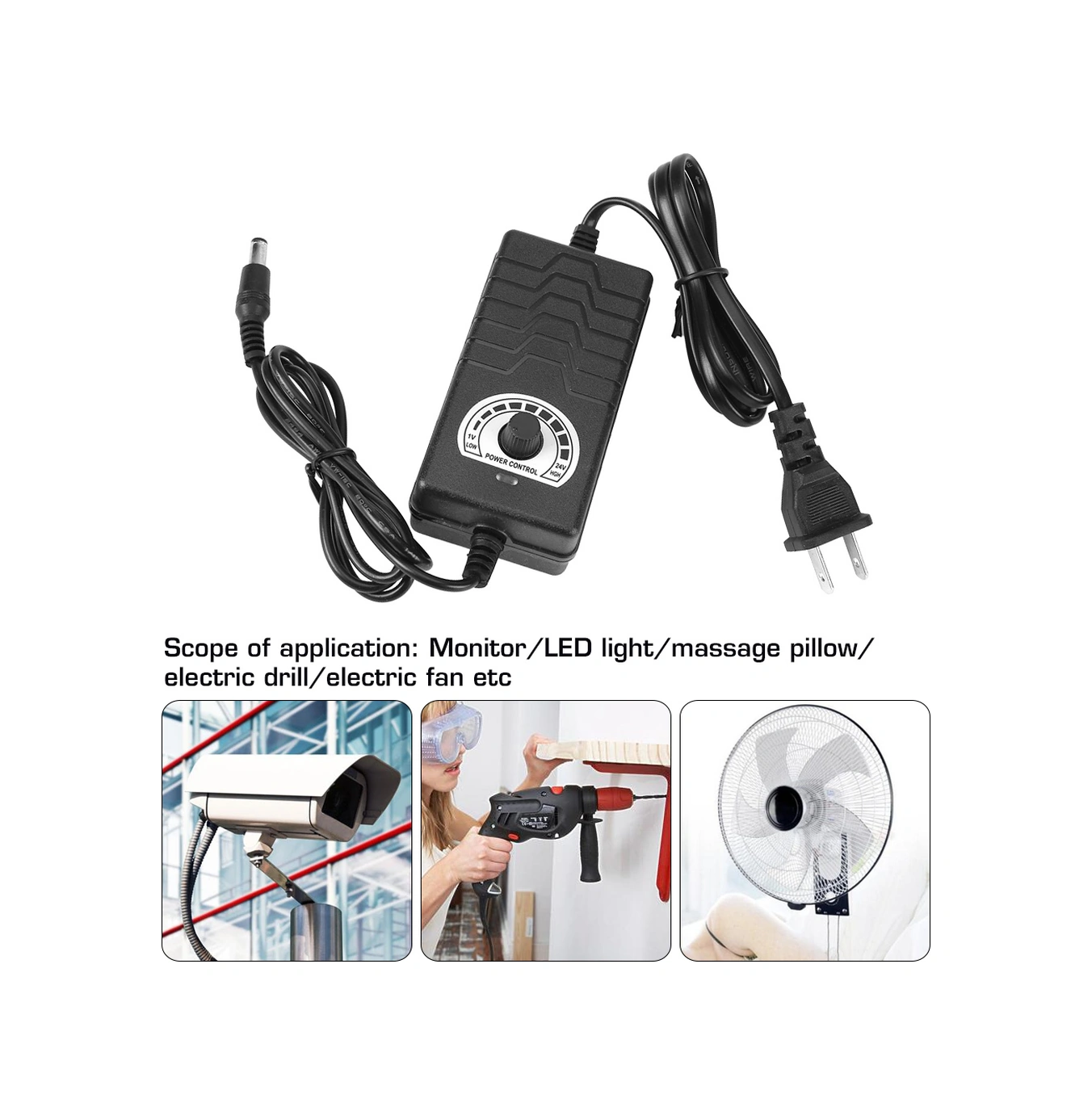 Tenfowee 100-240v Abd Tipi 1-24v 2a Hızlı Şarjlı, Aşırı Gerilim Ve Akım Korumalı, Led, Monitör, Elektrikli Matkap Uyumlu Ac/dc Adaptörü