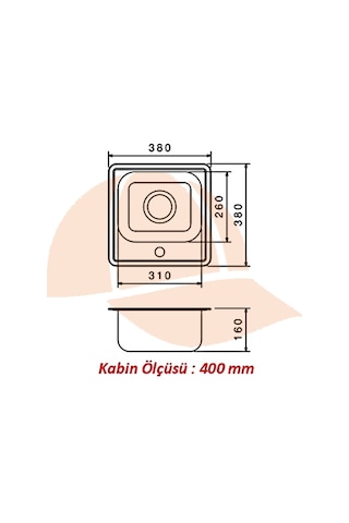 38 X 38 Mutfak Eviyesi 3838gr Keten Dokulu Krom