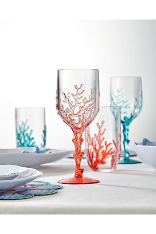 Kırmızı Akrilik Kadeh 400 Ml