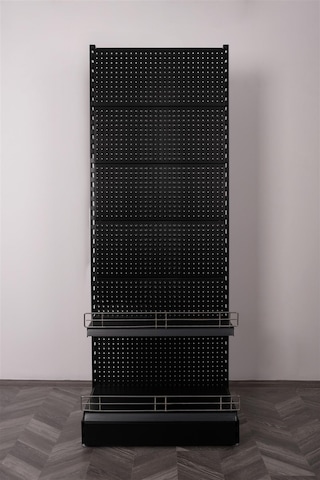 Delikli Panel Raflı Stand Antrasit Gri