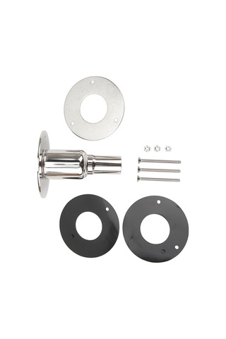 Lemestar 316 Paslanmaz Çelik Gemi Exhaust Bağlantı Elemanı - 22mm Boru Soketi, Siyah Yalıtkanlı, Deniz Ortamı İçin Dayanıklı