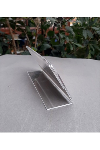 Değiştirilebilir Şeffaf Yatay Masaüstü İsimlik 15 x 7 CM