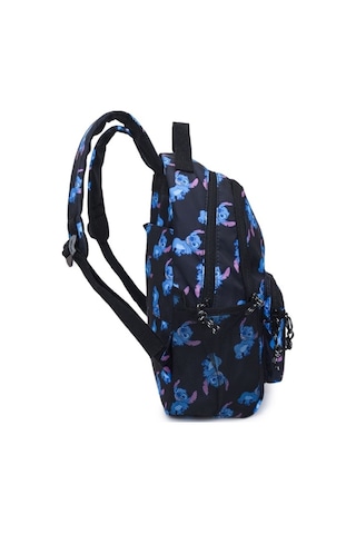 Lixiaqu01 Black Disneycartoon Stitch Moda Çok Yönlü Büyük Siyah - Mavi