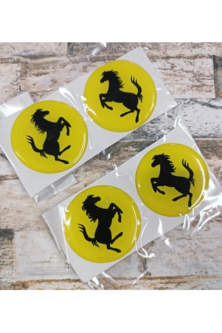 Sticker Sarı Ferrari 4x