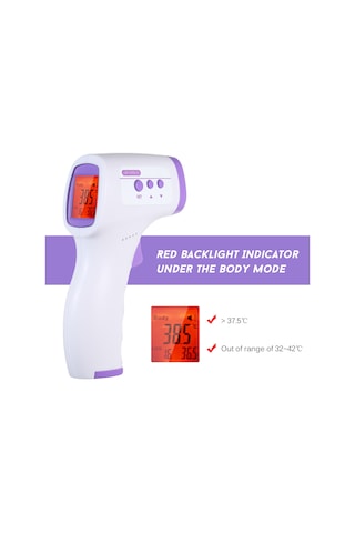 Yifomall El Tipi Entegre Enfrared Termometre - Ev İçin Yetişkin/bebek Sıcaklık Ölçer - 16 Grup Veri Depolama - Yüksek Hassasiyetli Lcd Ekranlı