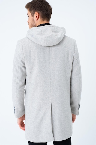 Plt8395 Dewberry Battal Palto-Desenli Bej-Desenli Bej