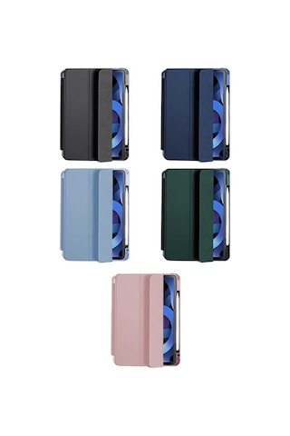 Apple Uyumlu iPad Pro 12.9 2022 M2 Kılıf Zore Nort Arkası Şeffaf Standlı Kılıf Kapaklı Kılıf