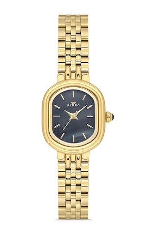 Ferro Fl88743a-b2 Quartz Çelik Sarı Siyah Kadran 22 Mm Kadın Kol Saati