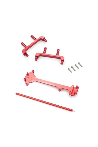 Besthome1 Wltoys 1/18 A959 A949 A969 A979 K929 İçin Alüminyum Şasi Aksesuar Seti Kırmızı