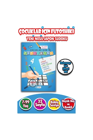 Çocuklar İçin Zeka Geliştiren & Dikkat Güçlendiren Futoshiki Kolay Seviye - Yeni Nesil Japon Sudoku 7/99 Yaş