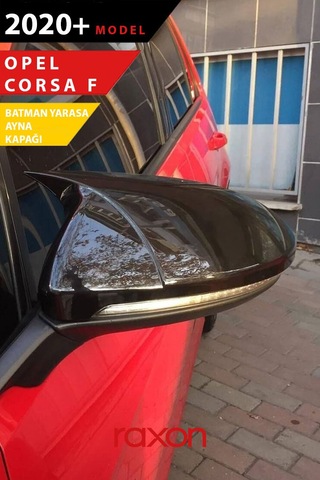 Opel Corsa F 2020+ Batman & Yarasa Ayna Kapağı Parlak Piano Black Sport