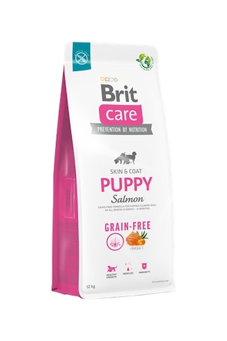 Brit Care Deri Ve Tüy Hassasiyeti Olan Yavru Köpekler İçin, Tahılsız, Somonlu Kuru Mama 12 Kg