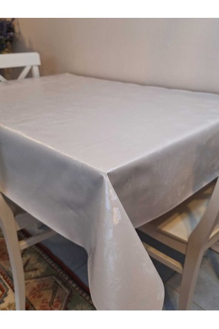 Elyaflı Pvc Masa Örtüsü Modern, Dayanıklı, Silinebilir Ve Şık Görünüm Dkrm517 Beyaz
