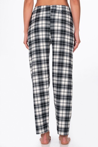 Kompedan Kadın Süet Siyah Kareli Pijama Tek Alt Desen 12