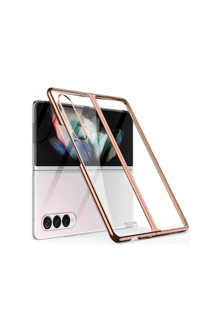 Galaxy Z Fold 3 Kılıf Zore Kıpta Metal Görünümlü Ince Kılıf