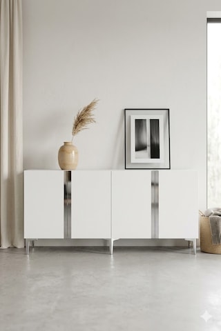 Ka1898bs Anka Konsol Ve Tv Sehpası Beyaz-silver 180cm