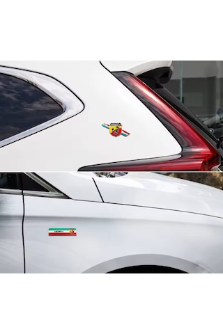 Fiat Abarth Logo 3d Alüminyum Etiket Abarth Amblem Rozet Çıkartma 4 Parça Set İthal