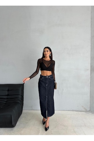 Zeo Basic Maxi Boy Rins Jean Etek Lacivert