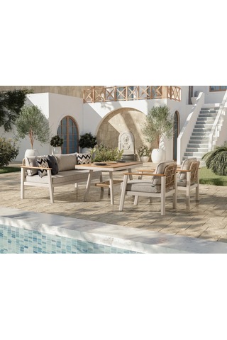Onyx Bahçe & Balkon Oturma Grubu Krem Krem